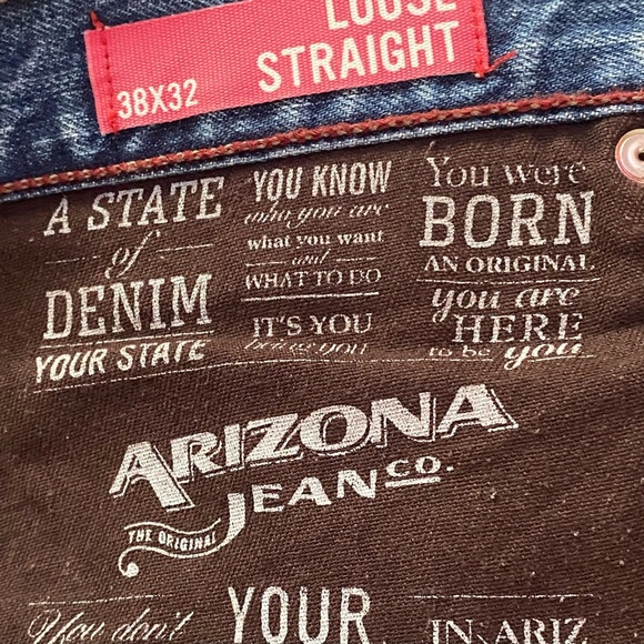 Jean Rugged Durable Cowboy Loose Straight Classic Mid Blue Mid Rise M 38x32 Rode - Picture 4 of 10